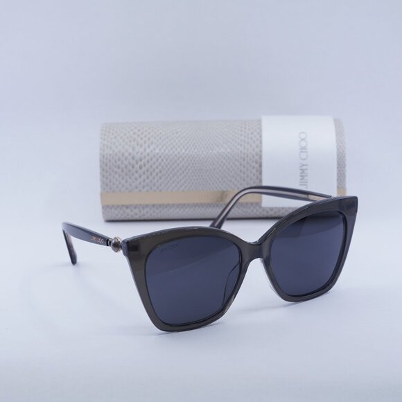 Jimmy Choo RUA/G/S 0MF7 IR Square Sunglasses - Pearled Grey - Picture 1 of 9